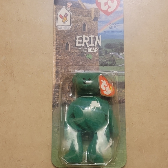 Erin The Bear-1997 McDonald's Ty Beanie Baby With Rare Errors 1993 OakBrook - Picture 4 of 6